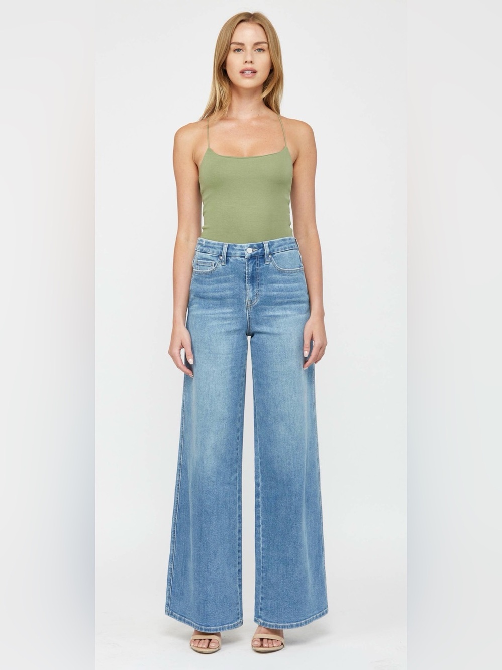 Mica Denim High Rise Wide Leg Skater Jeans (Style Number MDP-W611) size 25 - Picture 2 of 11